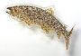 Pearly Invicta: Brown trout 2013. Trout flies cast in resin on Perspex. 54 x 27cm.